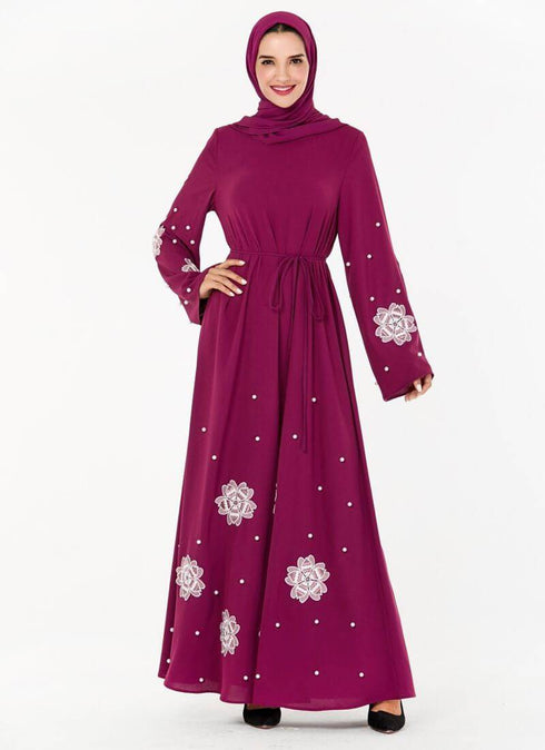 Muslim Women's Embroidery beads Abaya